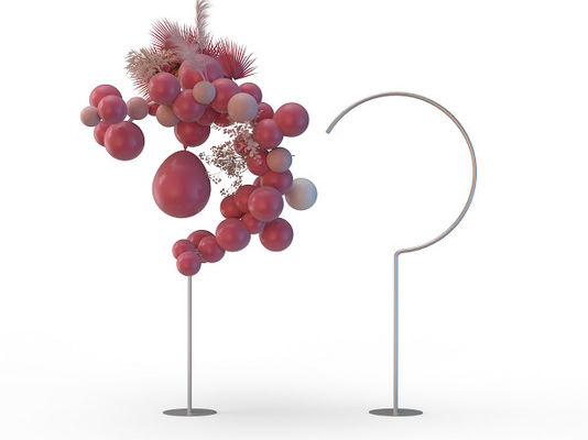 Hoog - van de de achtergronddecoratie van het kwaliteitshuwelijk van de het fluweelstof Tribune van de de achtergrondvertoning de roze acryl ronde